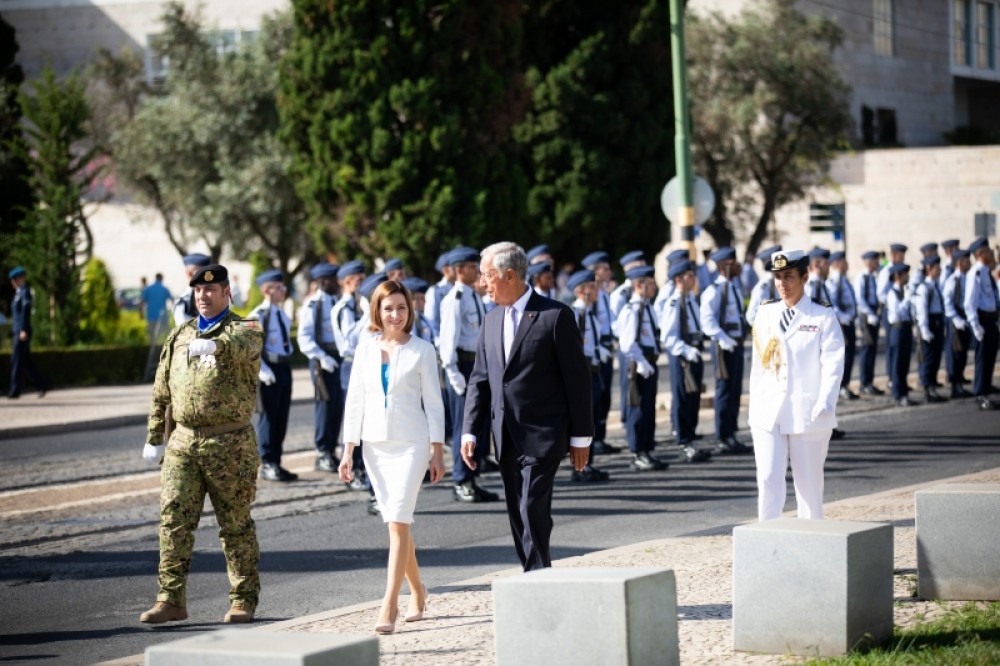 La Lisabona, Maia Sandu a discutat despre aprofundarea relațiilor bilaterale și sprijinul Portugaliei pentru aderarea Moldovei la UE